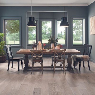 hardwood flooring in a Texas dining room